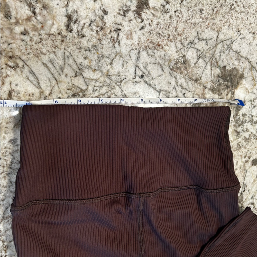 NWT CARBON38 Ribbed‎ Flare xs leggings dark oak brown women’s - Picture 9 of 11